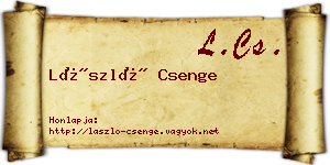 László Csenge névjegykártya