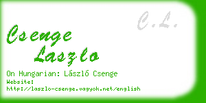 csenge laszlo business card